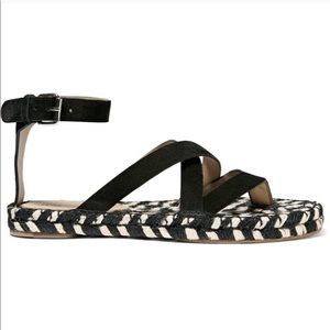 Proenza Schouler Suede Espadrilles Sandals Black